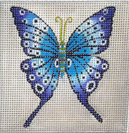 ZE736 Blue Butterfly Square