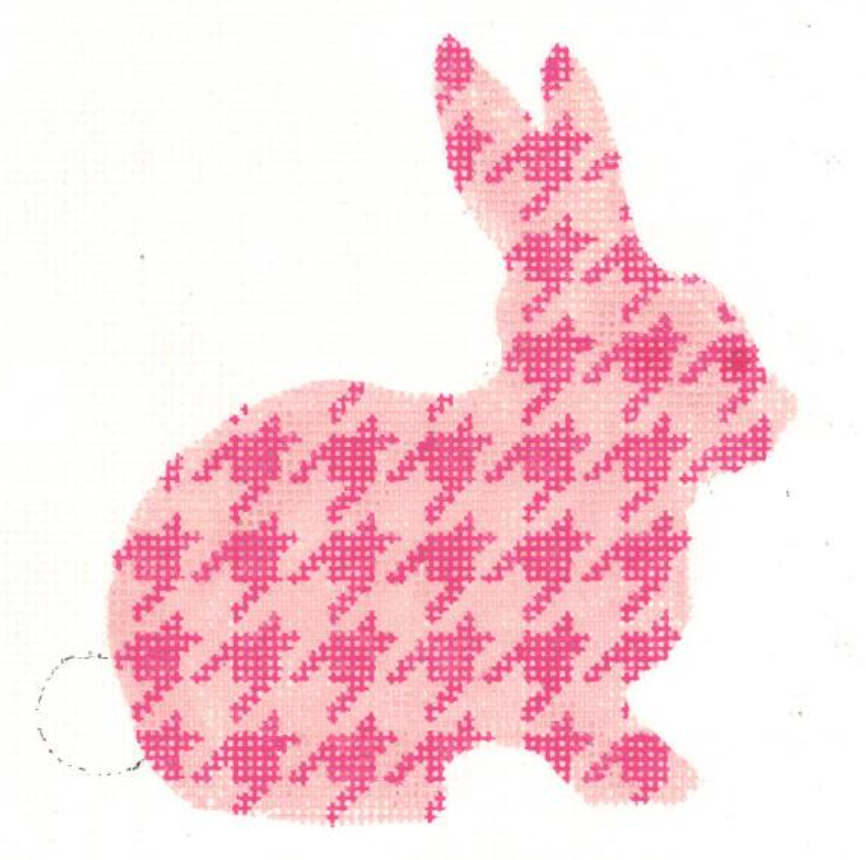 KEA55-18 Houndstooth Bunny - Fuchsia