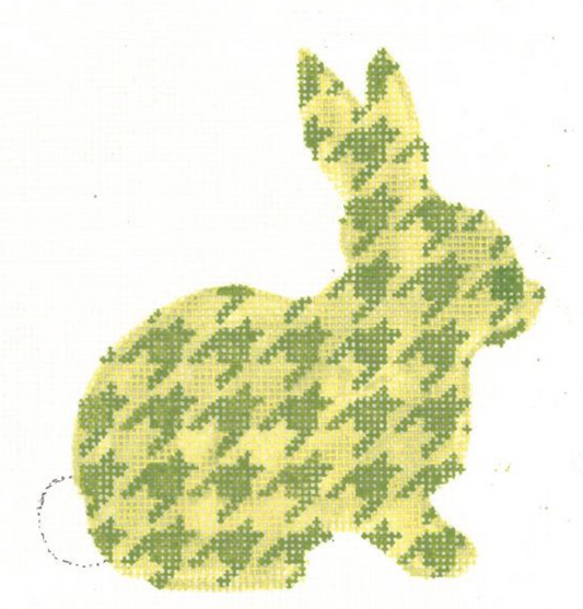 KEA56-18 Houndstooth Bunny - Lime Green
