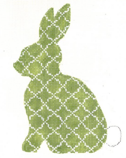 KEA61-18 Quatrefoil Hare - Lime Green