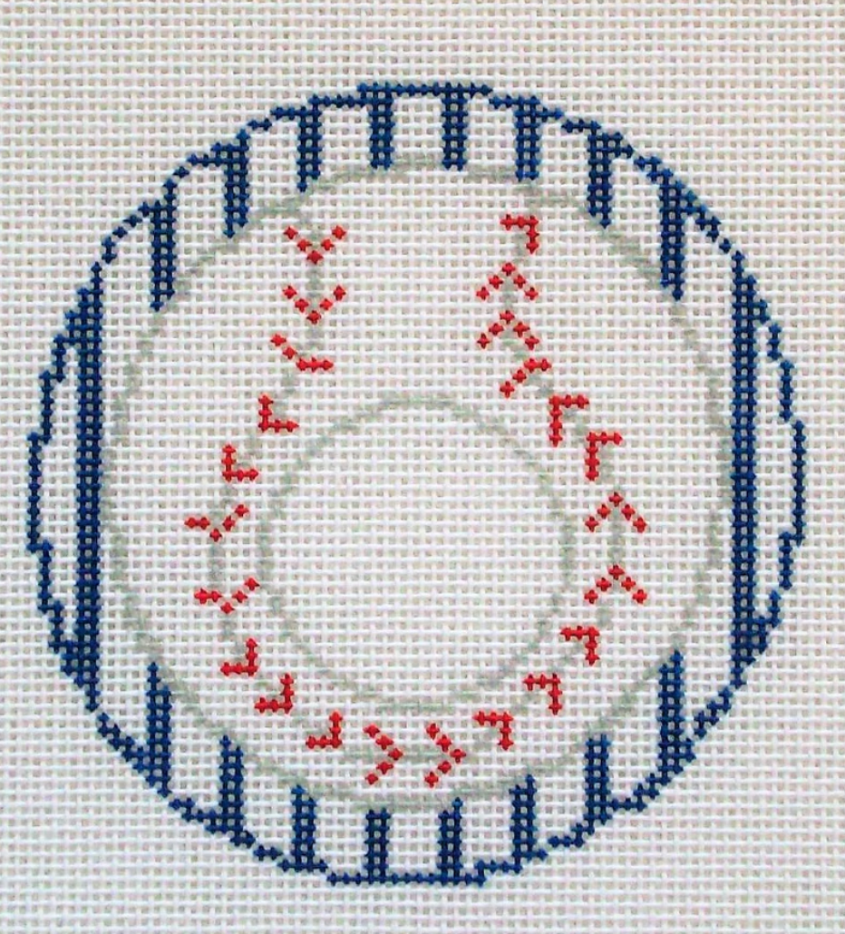 RD105 Baseball Monogram Round