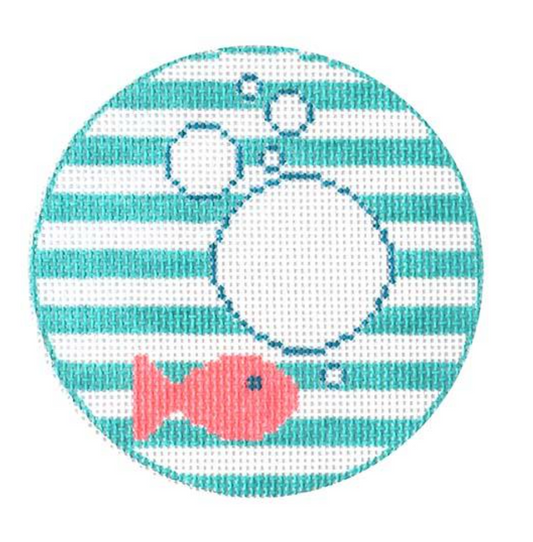 RD165 Fish Bubbles Monogram Round