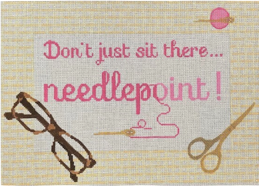 RD077 Don't Just Sit There... Needlepoint! - Pink