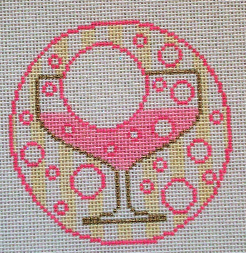 RD124 Champagne Monogram Round