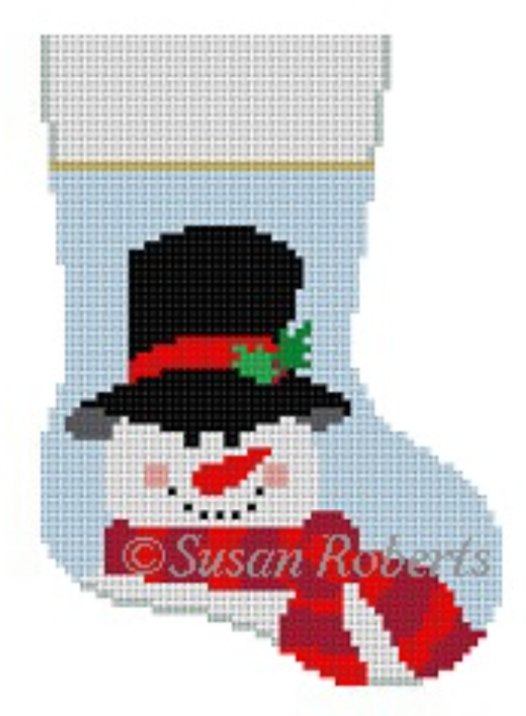 5473 Scarf Snowman Mini Stocking