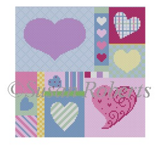 0779 Patchwork Hearts
