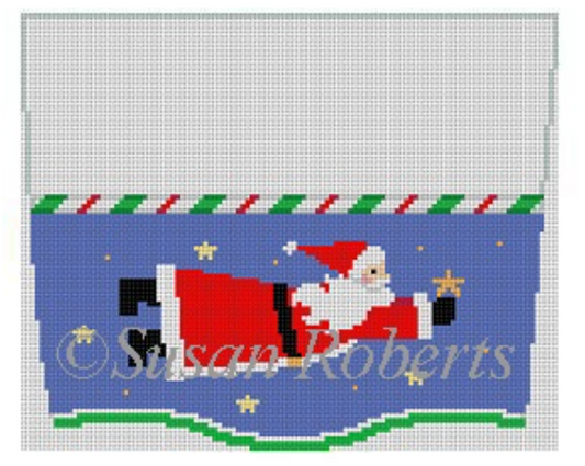 3115 Santa Flying Stocking Topper
