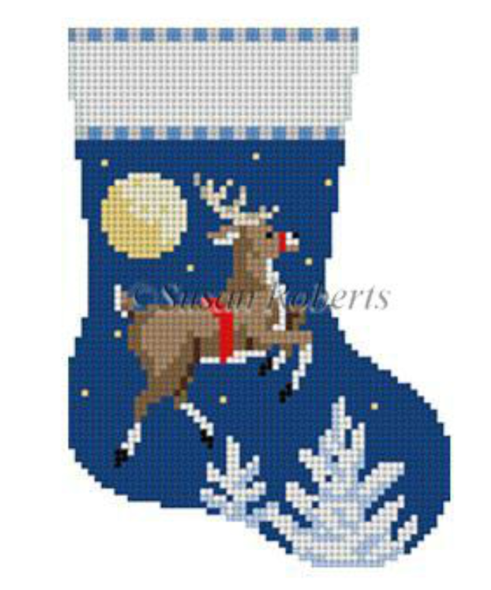 5402 Flying Reindeer Mini Stocking