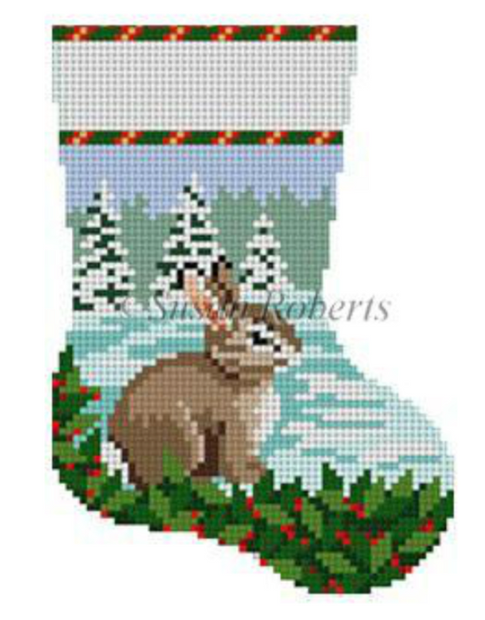5409 Bunny in Snow Mini Stocking
