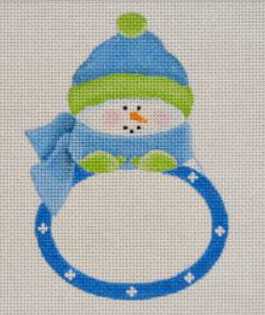 BB02 Snowbaby Plaque Ornament - Blue
