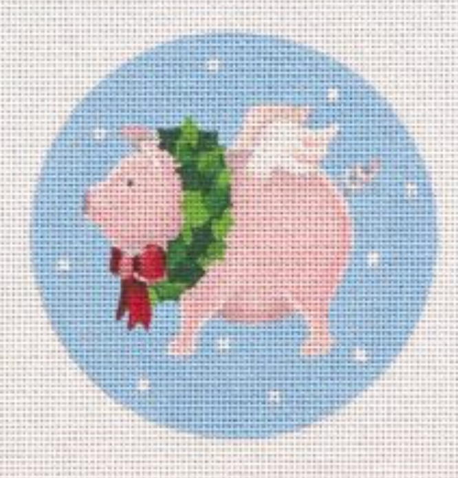 FP03 Flying Pig with Wreath
