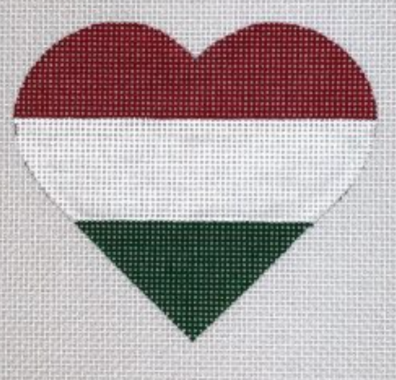 HT34 Hungarian Flag Heart