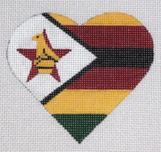 HT32 Zimbabwe Flag Heart