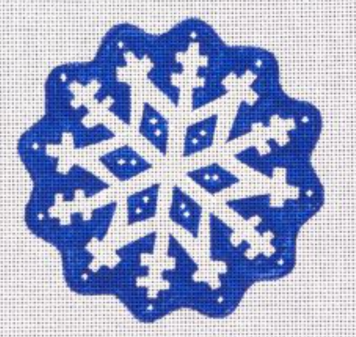 SF06 Blue Scalloped Snowflake