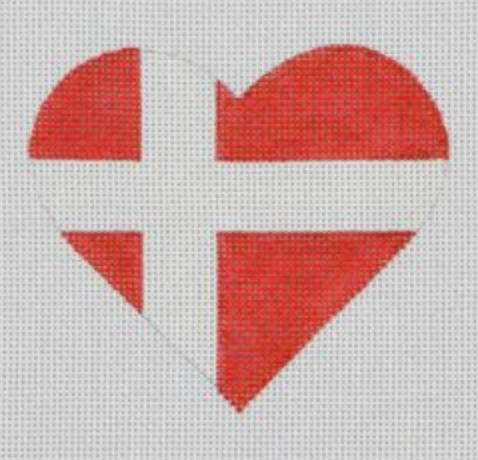 HT25 Denmark Flag Heart