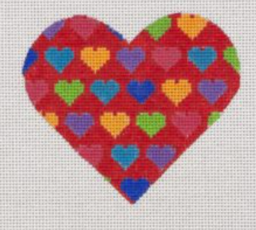 HT01 Multi Color Heart - Red