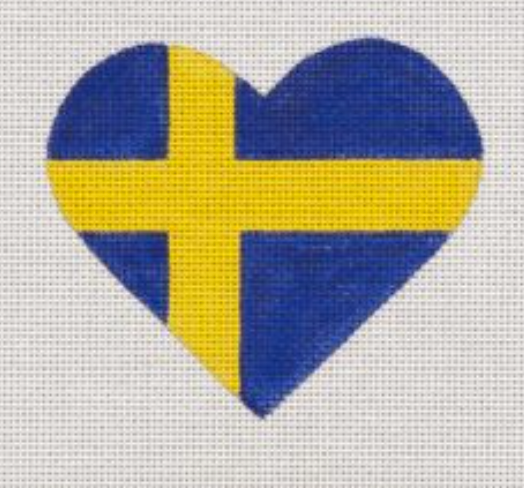 HT09 Swedish Flag Heart