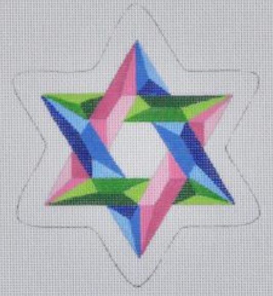 JUD05 Tri-Colored Star of David