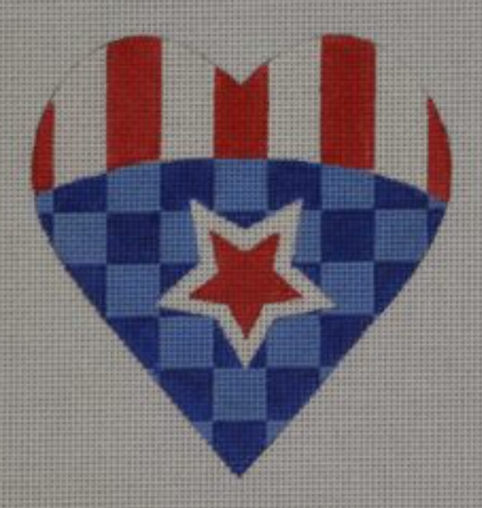 PA14 Checkered Star Heart