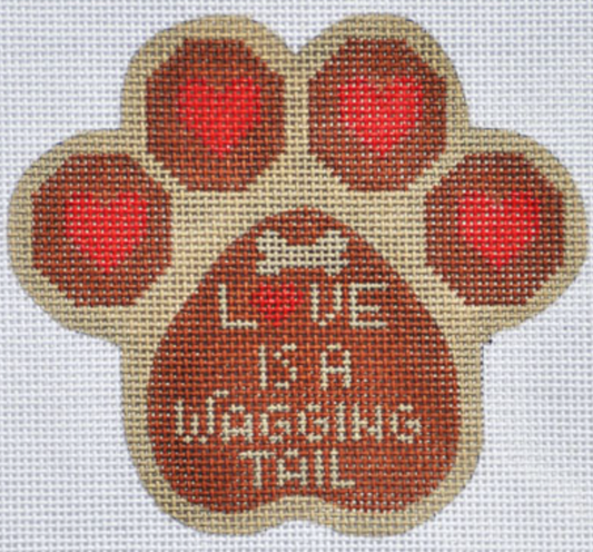 CH-314 Love Is a Wagging Tail Paw Print