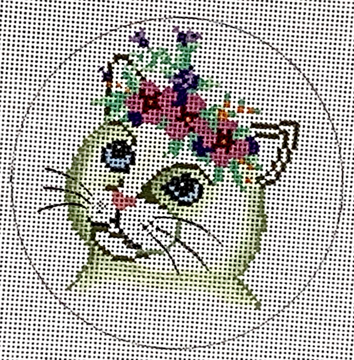 JA-13 White Cat with Flower Crown
