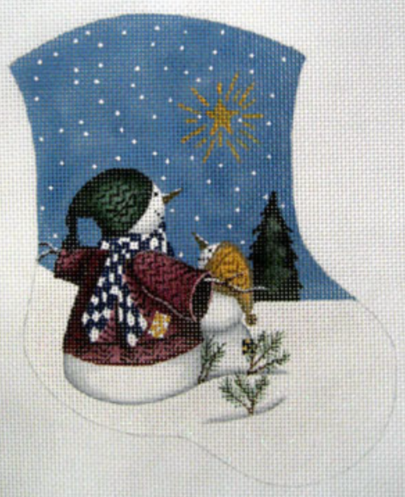 LK-34 Snow People and Shining Star Mini Stocking