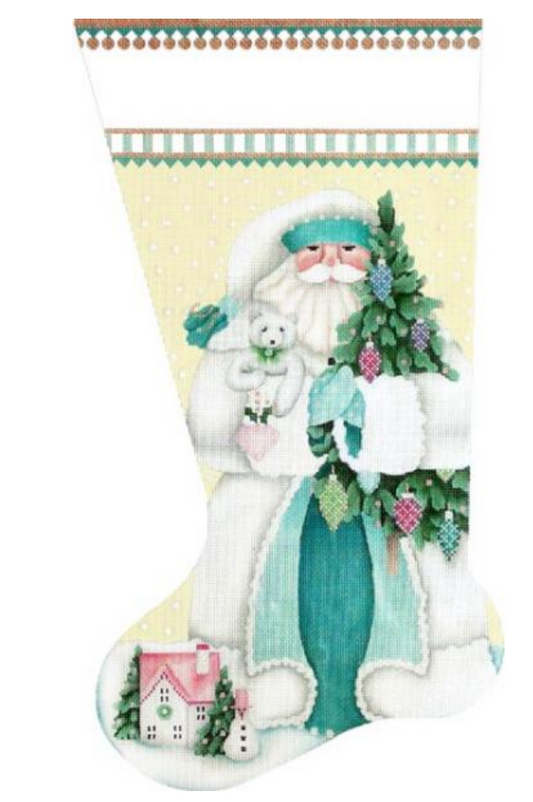 0205UU Winter White Santa Stocking