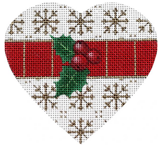 2190B Snowflake Holly Heart