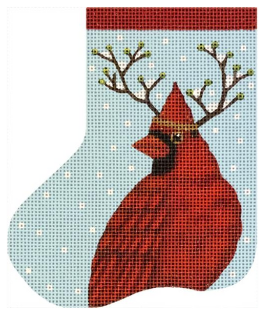 VS358C Cardinal with Branches Mini Sock
