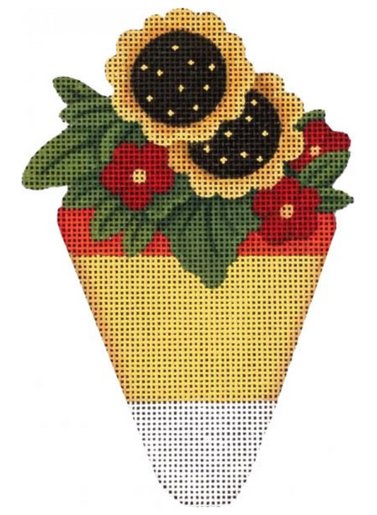 2236C Candy Corn with Sunflowers