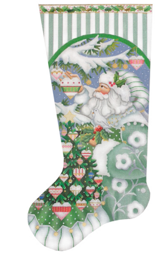 1440 Wintergreen Santa Sock