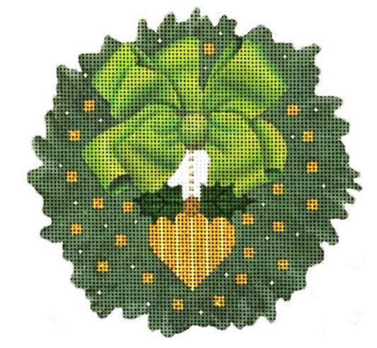 2110C Gold Heart Wreath