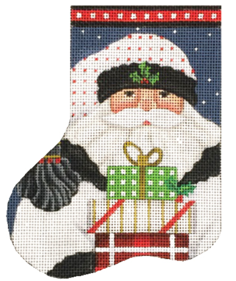 2136 White Santa Mini Sock