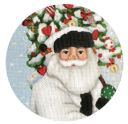 2138 White Santa Ornament