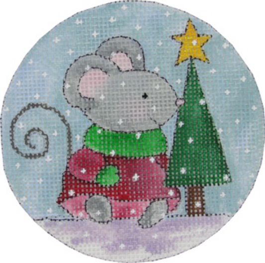 N-222B Christmas Mouse with Tree