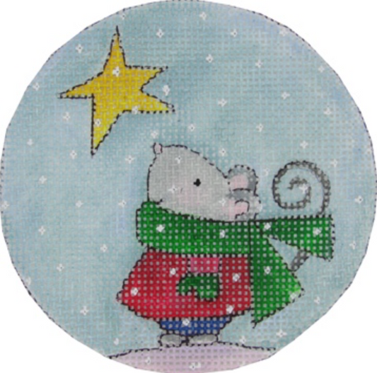 N-222C Stargazing Christmas Mouse