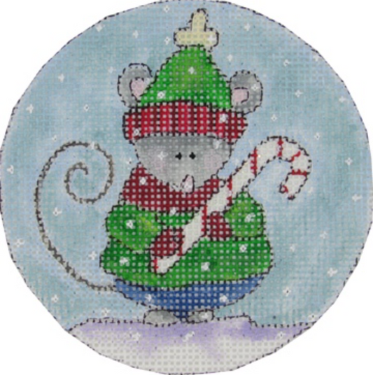 N-223B Christmas Mouse with Candy Cane