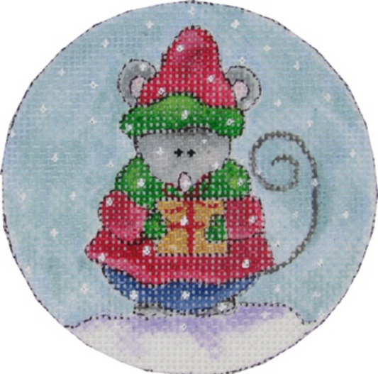 N-223C Christmas Mouse with Present