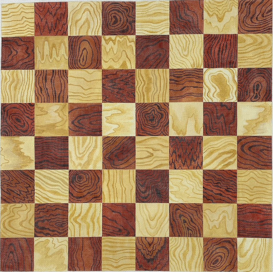 CHB-03 Faux Rosewood and Golden Maple Checkers/Chess Board