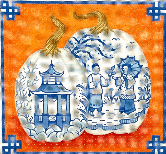 PL-470 Chinoiserie Pumpkins with Chinese Border