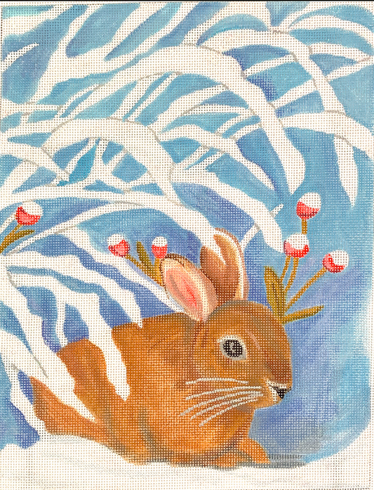 SSS-PL-01 Winter Bunny with Red Berries