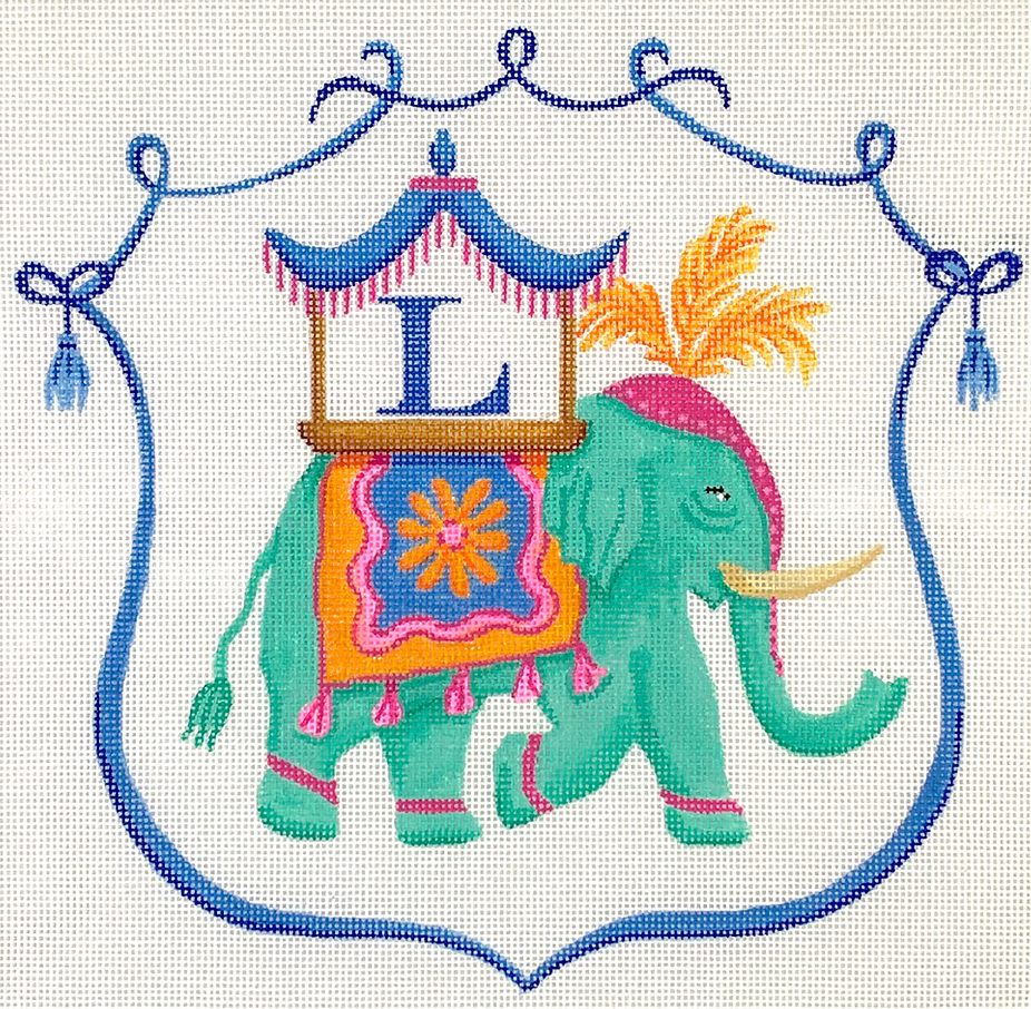 ALCR-09 Elephant and Chair Monogram Crest