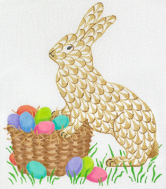 PL-512 Golden Fishnet Easter Bunny