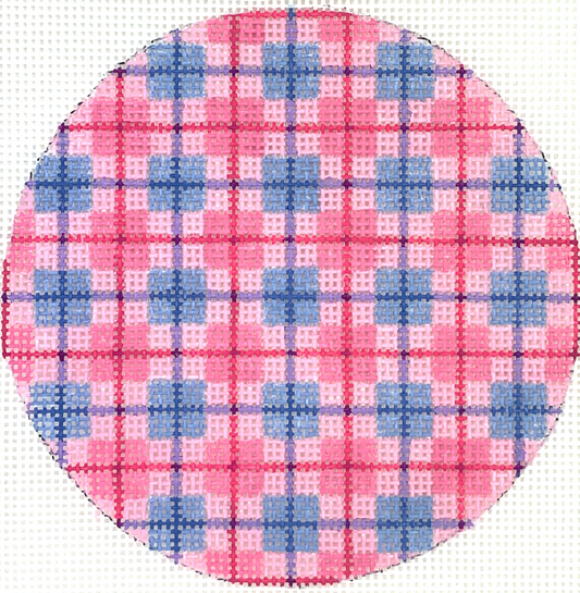 INSMC-04 Pink and Periwinkle Madras Plaid