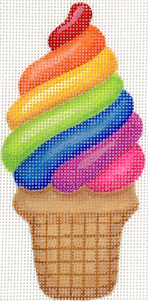 OM-291 Mini Sweet Treat - Rainbow Soft Serve Ice Cream Cone