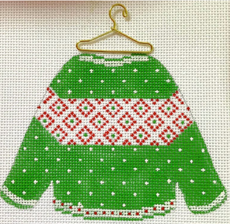 HB-184 Green Dotted Sweater