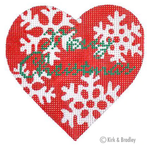 KB057 Snowflake Heart - Red