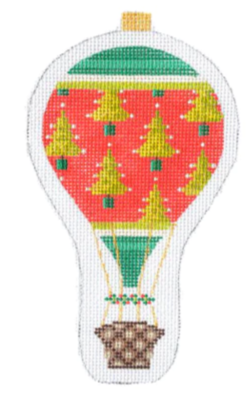 KB1288 Christmas Trees Holiday Hot Air Balloon