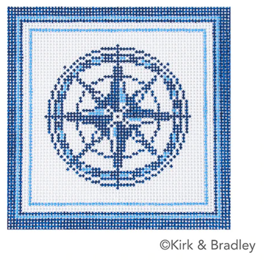 KB1652 Nautical Compass Coaster - Blue