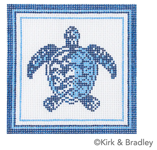 KB1656 Nautical Sea Turtle Coaster - Blue